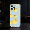 Yellow Duck Cute Phone Case For iPhone 17,16,15,14,13,12,11 Plus,Pro Max,SE4Soft Silicone Black Cover
