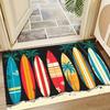 Sommer Tropisches Surfbrett Fußmatte Bunt Strand Palme Willkommensmatte Hawaii Ferienhaus Eingangsbereich Dekoration Bodenläufer Teppich