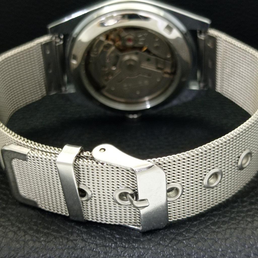 VINTAGE REFURBISHED SEIKO 5 AUTOMATIC JAPAN MENS BLUE COLOR DIAL WATCH A440603-4 Sk-a440603