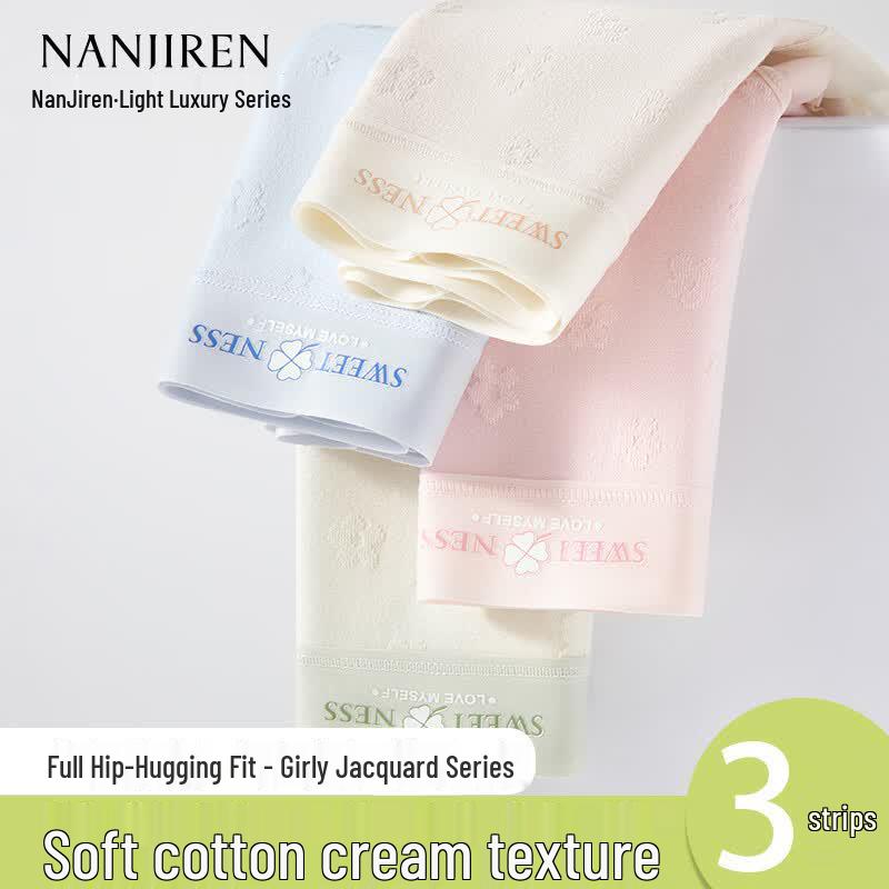 Nanjiren Women s Antibacterial Cotton Mid-Waist Briefs L
