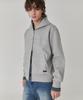 Kineto Curved Panel Line Zip-Up Hoodie_Melange Gray