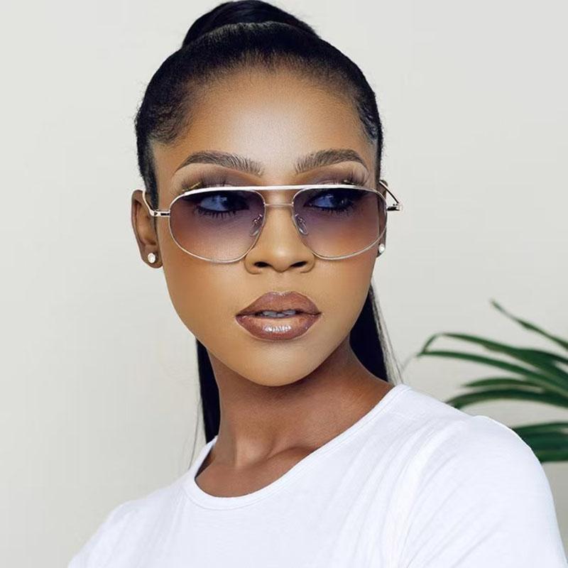 Vintage Style Woman Sunglasses Pilot Shape Anti-reflective Men Sunglass Holiday Travelling Sun Glasses Man