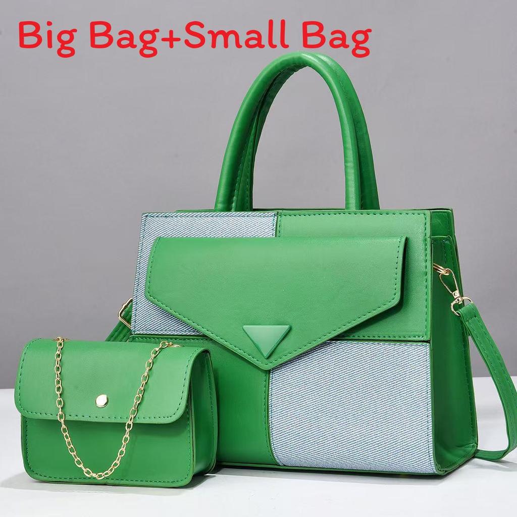 Pu Patching Crossbody Bag With Contrast Color Blocks And Magnetic Closure For Daily Use
