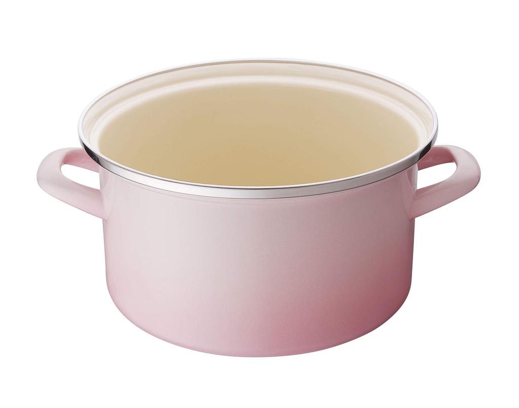 LE CREUSET Casserole Eos Enamelled Cast Iron 20cm Shell Pink Gas Induction Compatible