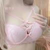 Sexy Cross Lace Inner Scheming Underwear Women's Suit Pure Desire Wind Small Chest Gathering Soft Steel Ring Beautiful Back Bra Cover