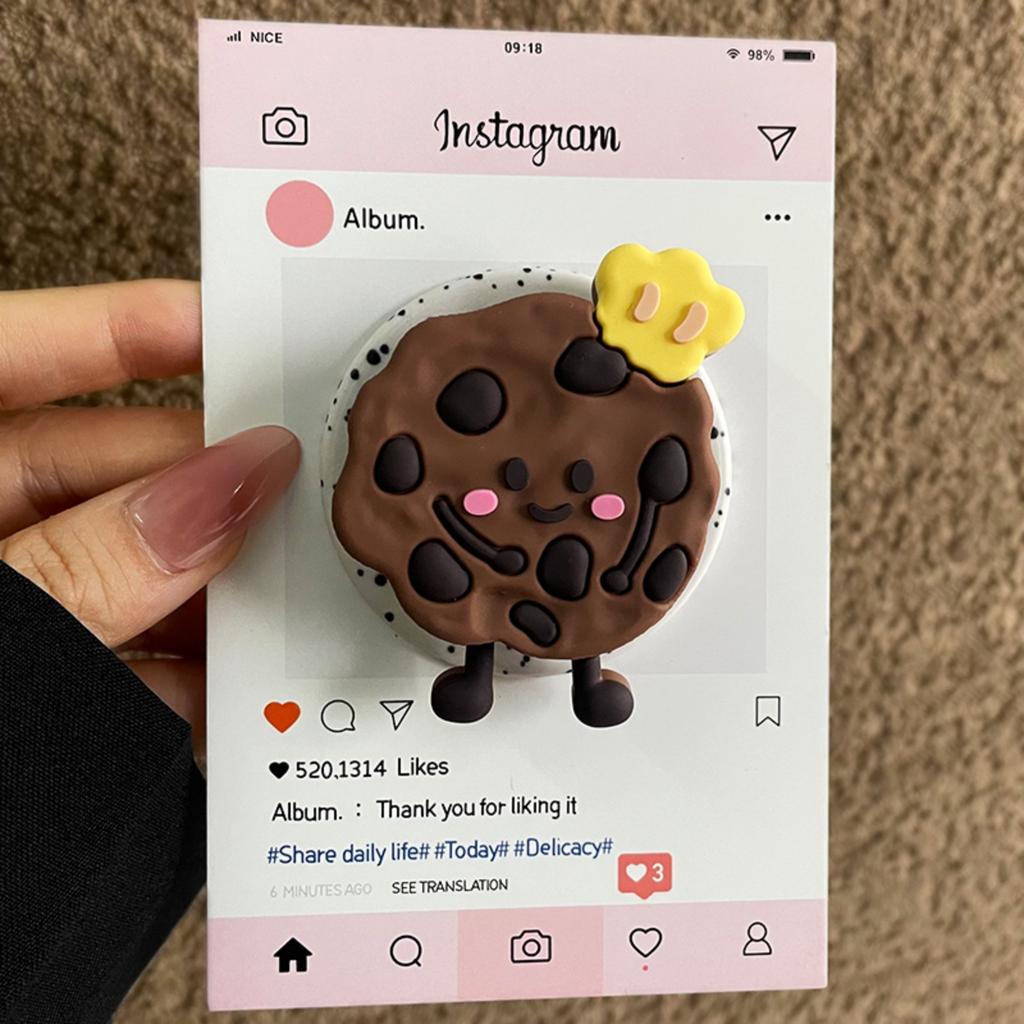 Cute 3D Big Donut Magnetic Silicone Phone Grip For iPhone 17 16 15 13 12 Pro Max Finger Bracket Holder 5