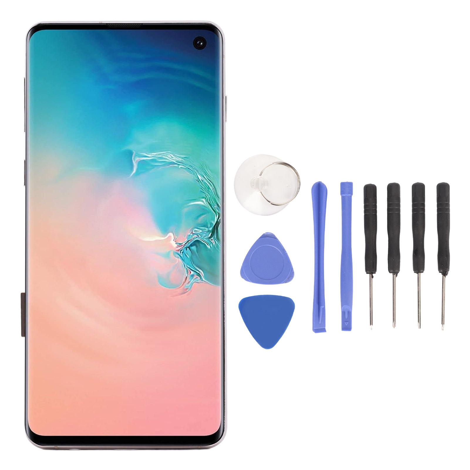 

6,1-дюймовий дисплей для Galaxy S10 Органічний світлодіодний екран телефону з рамкою, цифровим преобразователем, ремонт збірки Gold