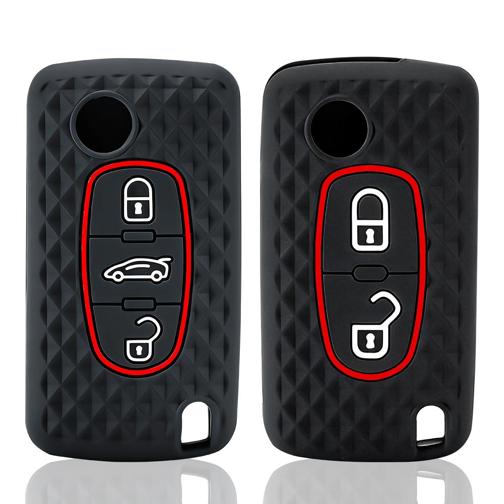 2 3 Button Key Case Cover For Citroen C-Crosser C3 C4 Picasso Berlingo Case For Peugeot Partner Tepee 207 307 308 407 Keychain