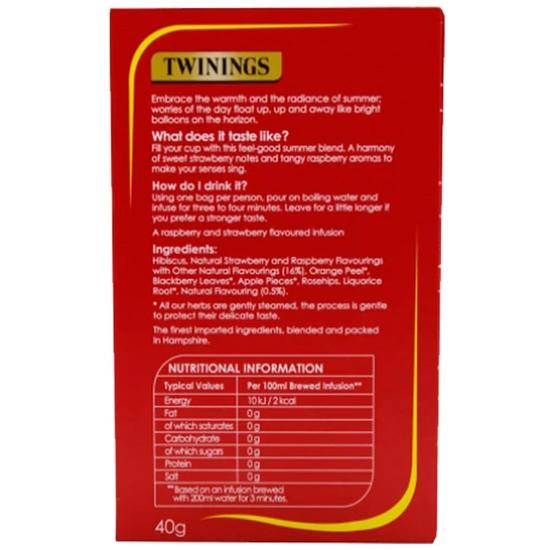 Twinings Aardbei & Framboos Thee, 40 g