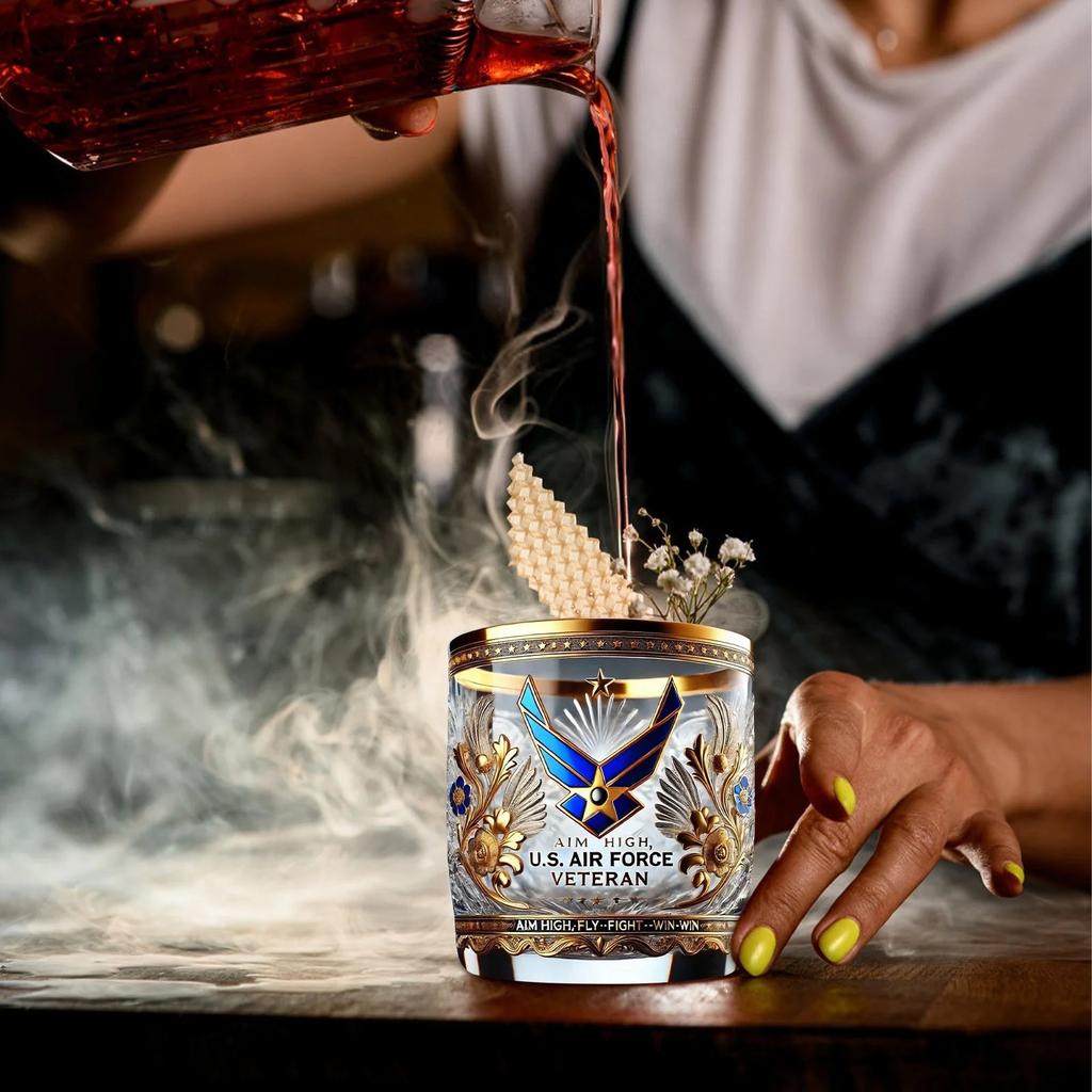 Tribute Glass Personalized Tribute Glass,  For Birthdays And Patriotic Celebrations – Ideal For Honoring Veterans And Cherishing Lasting Memories