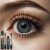 2-in-1 4D Fiber Wimperntusche Curling und Verlängerung, Super Wasserdicht, Volumenverleihende Schwarze Wimperntusche Perfekter Halt Make-up Kosmetik