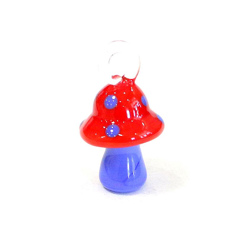 2Pcs Mini Cute Mushroom Charms Glass Pendant Diy Jewelry Making Craft Supplies Perfect Festival Party Gifts for Handmade Lovers