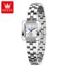 OLEVS Luxury Watch for Women Fashion Square Dial All Gold Steel Strap Original Quartz Women's Watch Waterproof Ladies Watch Set