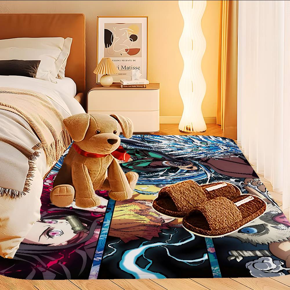 Anime Demon Slayer Floor Mat Retro Multiple Choice Living Room Kitchen Rug Non-Slip Modern Home Decor