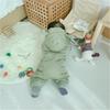 Onabebi Baby Red Jan Down Thick Romper with Fleece Cold Open Ages Months Clothes, Coverall, Hat, Lining, Kigurumi, Protection, Front, Winter, Unisex,