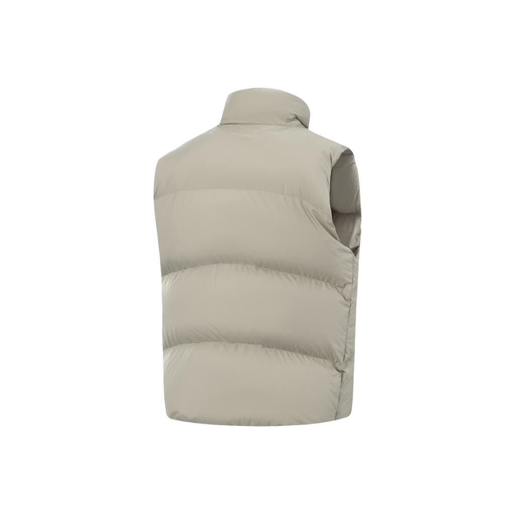 Li Ning Fitness Series Loose Stand Collar Logo Down Vest Women Vests AMRV034-2