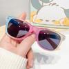New Trendy Cool Children's Colorful Shiny Square Sunglasses Girls Trendy Fashionable Cute Sun Spectacles Kids Eye Spectacles Lentes De Sol