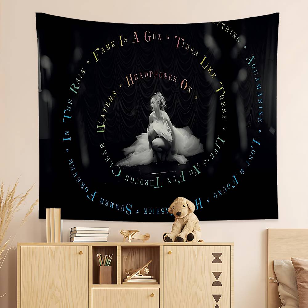 Singer AAddison Rae Printed Large Wall Tapestry Hanging Tarot Hippie Wall Rugs Dorm Art Home Decor