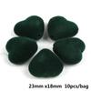 10/20Pcs Acrylic Velvet Heart-shaped Pendant Charm For Jewelry Making DIY Earring Accessories