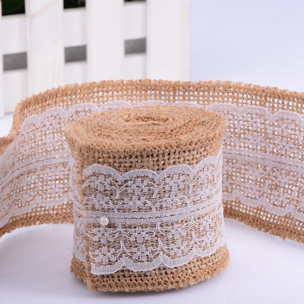 Juta Lniana Objętość Koronki Ręczna Objętość Dekoracji 6CM Szerokość 2M Długość