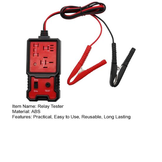 Kfz-Relaistest, Auto-Relais-Diagnosetool, kompakte Größe, tragbar, sicher zu verwenden, 12 V/24 V A/C-Relaistest