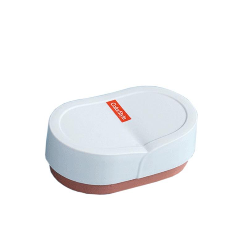 

Закрита мильниця з дренажем для ванної кімнати, неперфорована полиця для зберігання мила, підставка для мила ручної роботи, дренажний піддон для мила 1pc червоний