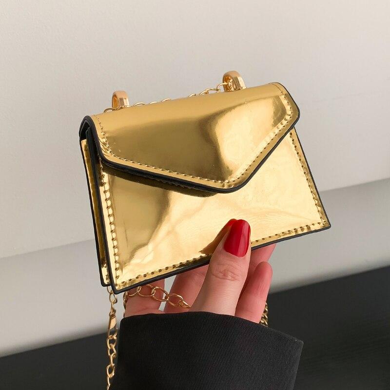 New Laser Shoulder Bag Mini Cute Chain Lipstick Bag Crossbody Coin Pouch for Women