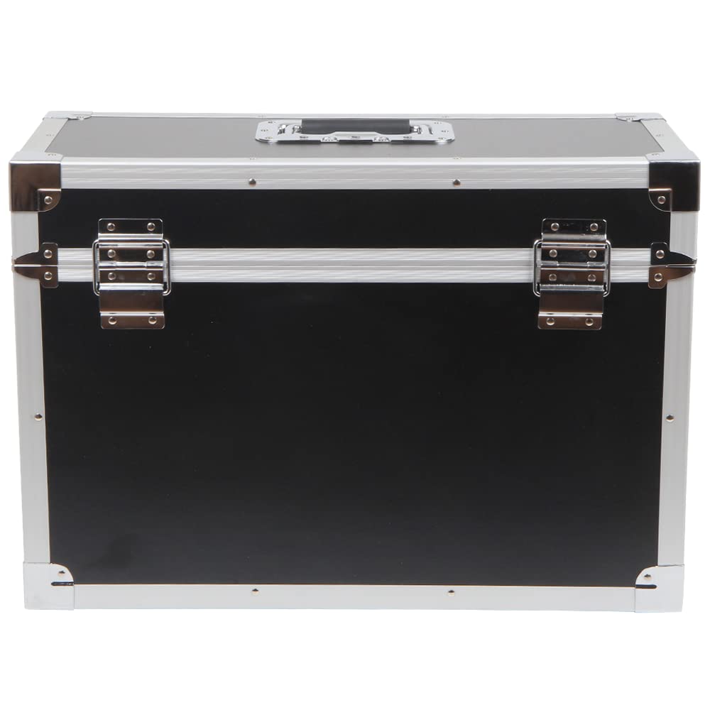 BAGandCASE ALIKAN Microphone Case, Aluminum Case for Wired and Wireless Microphones, Holds 24 Microphones, Aluminum Hard Case with Shoulder Strap,