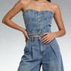 Women's Slim-Fit Waist-Cinching Short Denim Vest