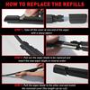 PINMOAP 4PCS Frameless Wiper Rubber Filling Strip 6mm Car Wiper Plug-In Replacement Strip 14"16"18"19"20"21"22"24"26"28"30"32"