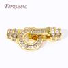 Luxury Cubic Zirconia Pearl Clasps 18K Gold Plated Fastener Clasp Connectors For Jewelry Making DIY Necklace Accessories