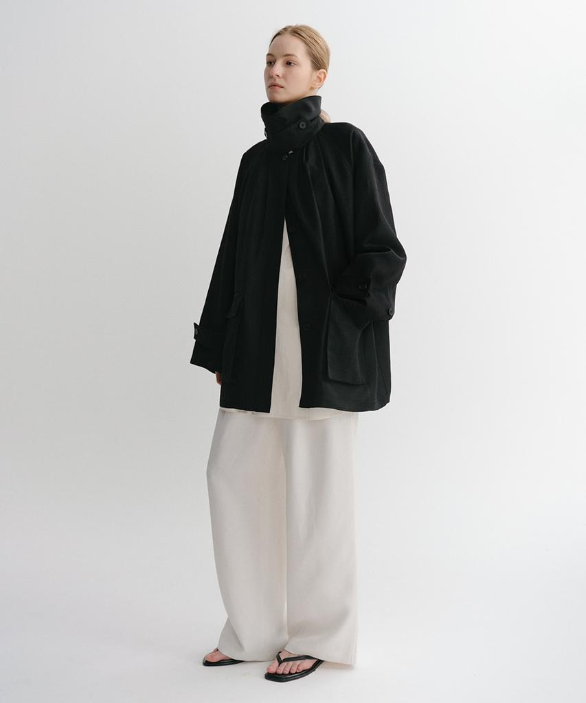 EAAH Linen Tuck Volume Jacket (Black)