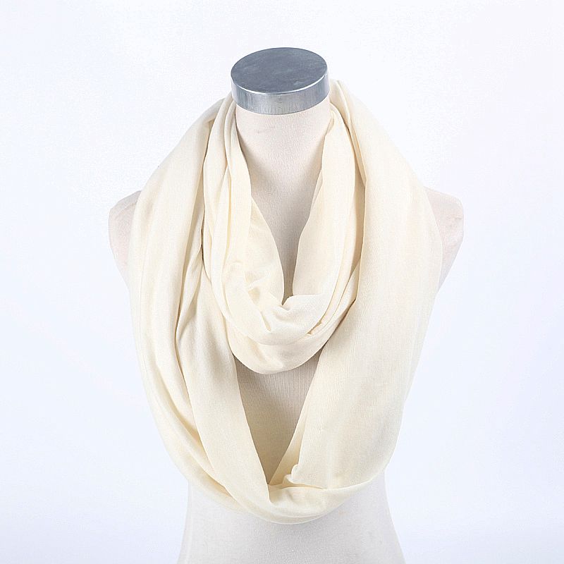 

Soft Light Weight Infinity Scarf With Solid Colors Jersey Knit Solid Color Infinity Loop Ring Scarf Circle Scarf New бежевый