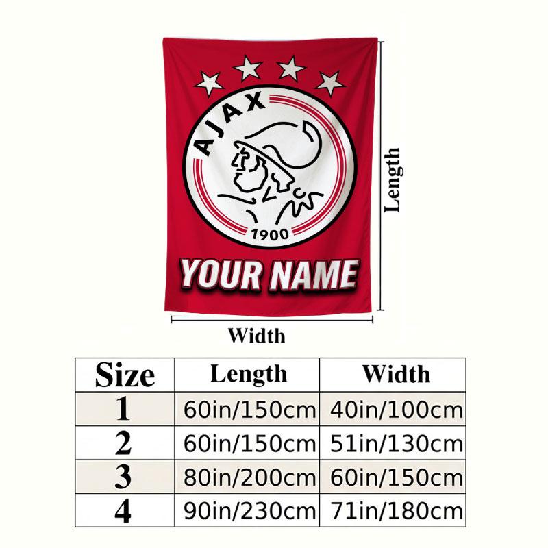 Afc Ajax Wall Hanging Printed Fabric Blanket Decorative Tapestries for Bedroom Living Room Home Decor