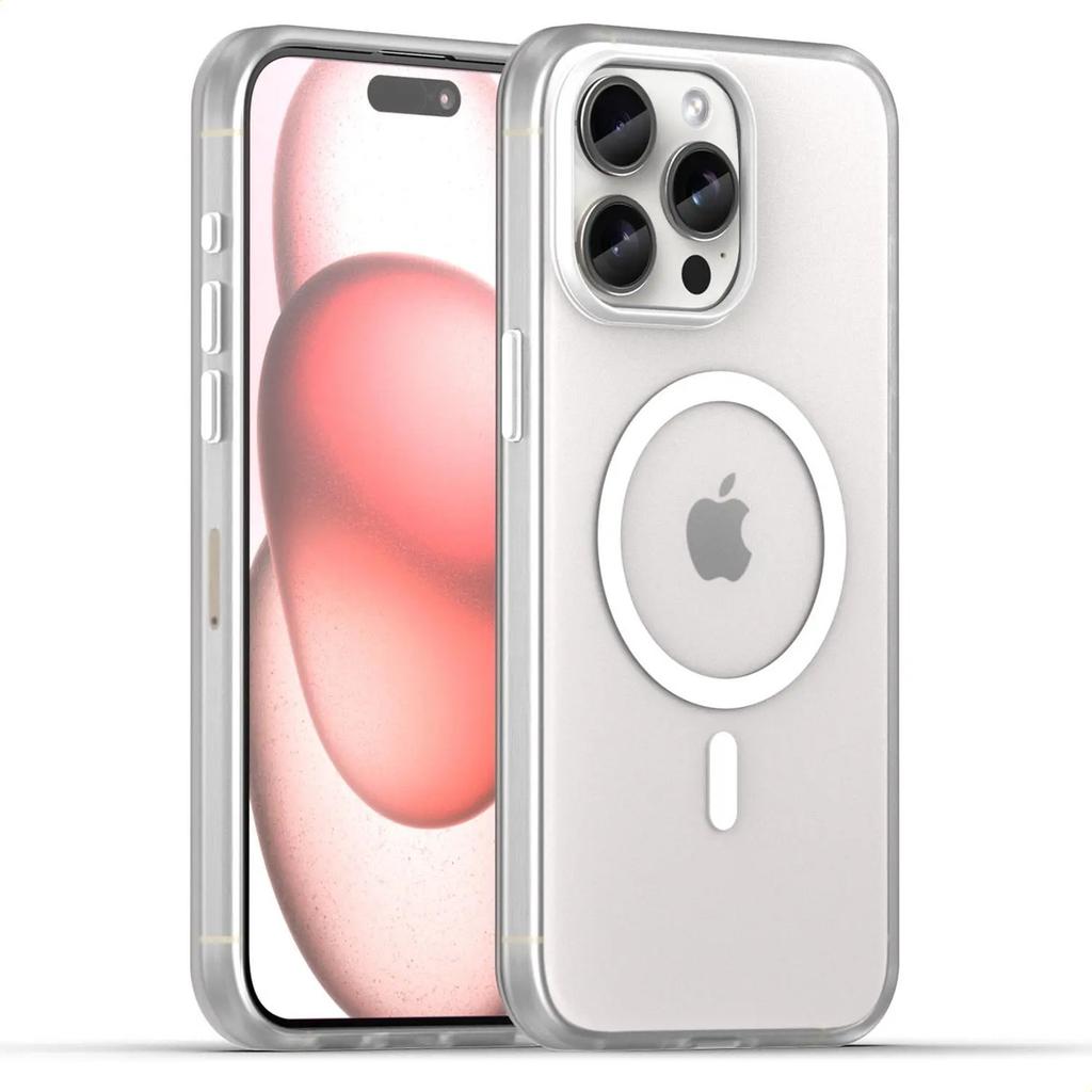 Magnetic Phone Case For iPhone 15 Pro Max Matte Magnetic Protective Cover