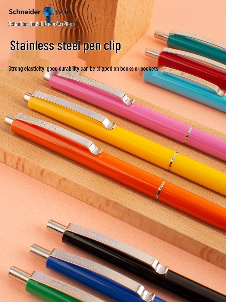 Schneider Wysokiej Jakości Długopis Kulkowy Wciskany - Gładki Niemiecki Import do Użytku Biurowego i do Podpisu