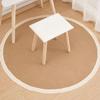 Easy To Clean Room Carpet Rustic Kitchen Rug Round Shape Vintage Cotton Rope Area Rugs with Tassel Fringe for Room for Easy