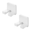 Yamazaki Film Hook Toothbrush Holder, Single, Set of 2, White, W2.6 X D2.4 X H2.6cm (per Holder, Not Including Film Hook), Tower, Floating Storage, To