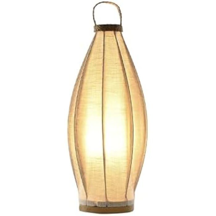 Lampadaire - ITEM - D28x60cm - Corde Naturel - Métal - Beige