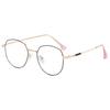 Square round frame anti-blue light glasses metal frame fashionable personalized glasses frame casual plain myopia ultra-light glasses