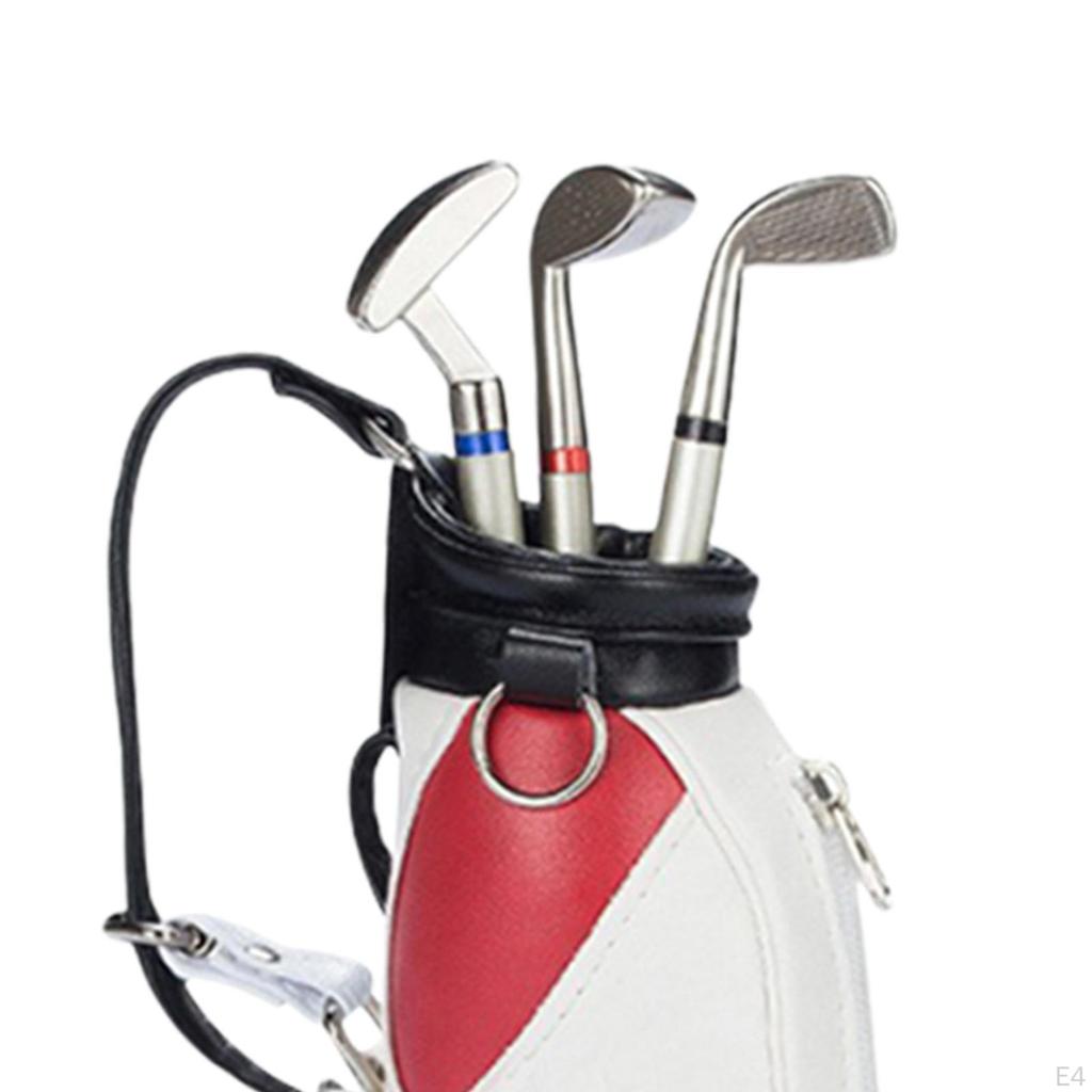 Golf Club Pen Holder Set with 3 Pens - Office Desk Decor