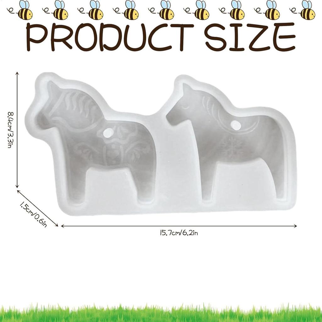 Silicone Mold Silicone Casting Molds Horse Easy Release Polymer Plaster Paste Craft Moulds for Cement Gypsum Decorative Ornament