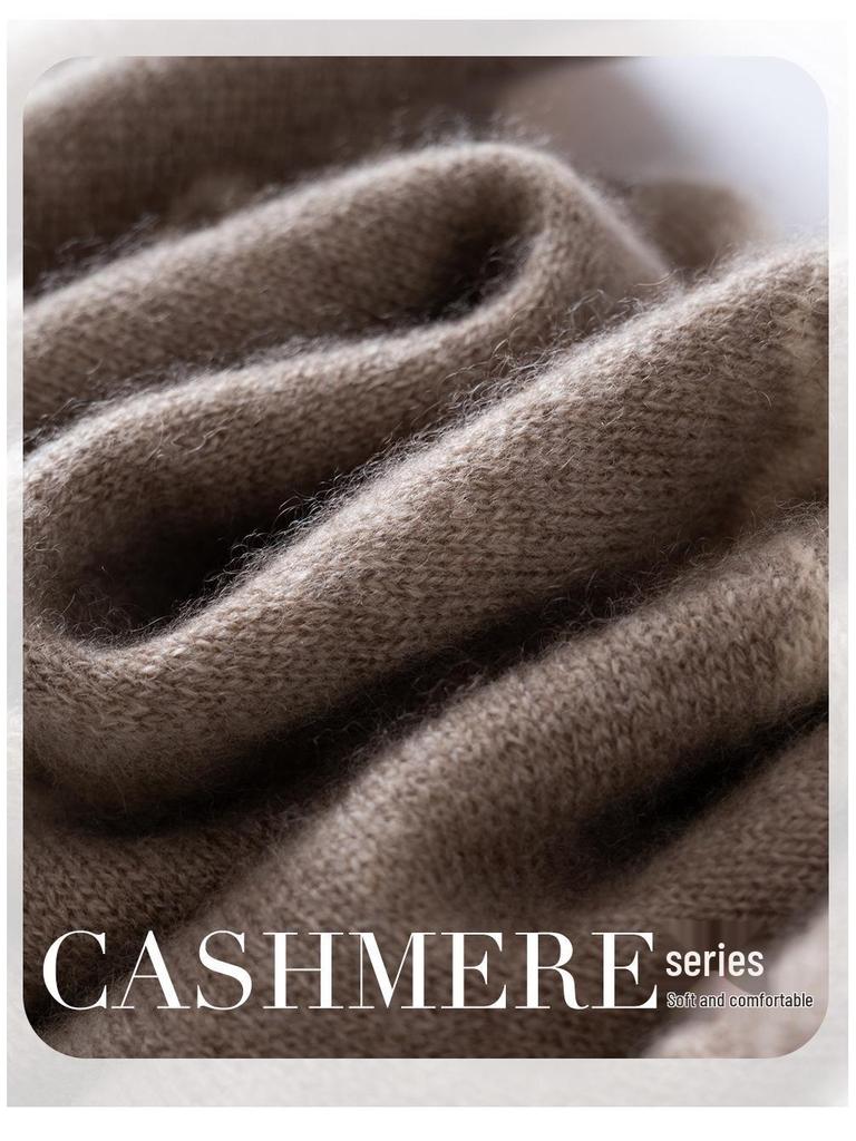 Cashmere 2025 Autumn/Winter Bear Ear Jacquard Scarf Set - Warm, Knit Cold Protection for Men, Women, Children, and Babies