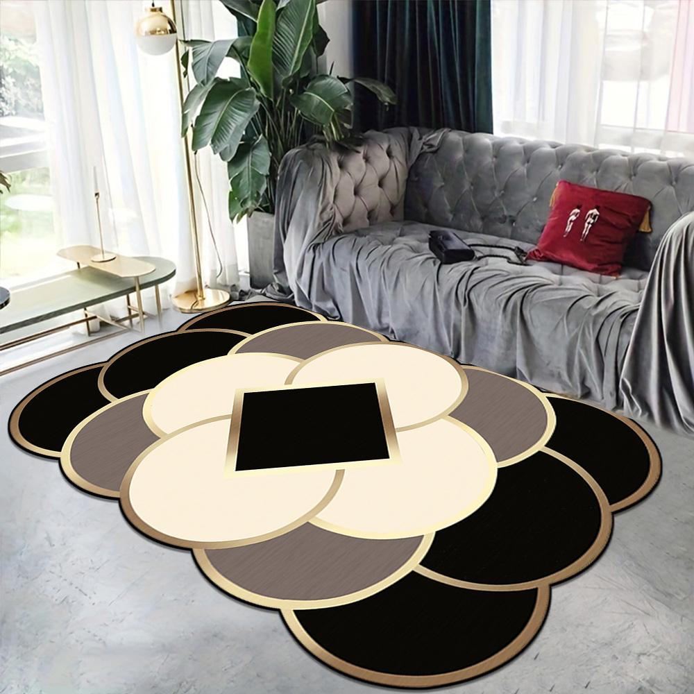 Modern Luxury Decoration Home Irregular Carpet for Living Room Soft Flannel Sofa Floor Mats Large Area Washable Rugs for Bedroom