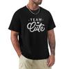 Team Cute Hand Lettering TShirt Basic Plain Short Sleeve Crew Neck Tee