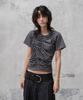 Mosan Ruched Short-Sleeve T-Shirt (Charcoal)