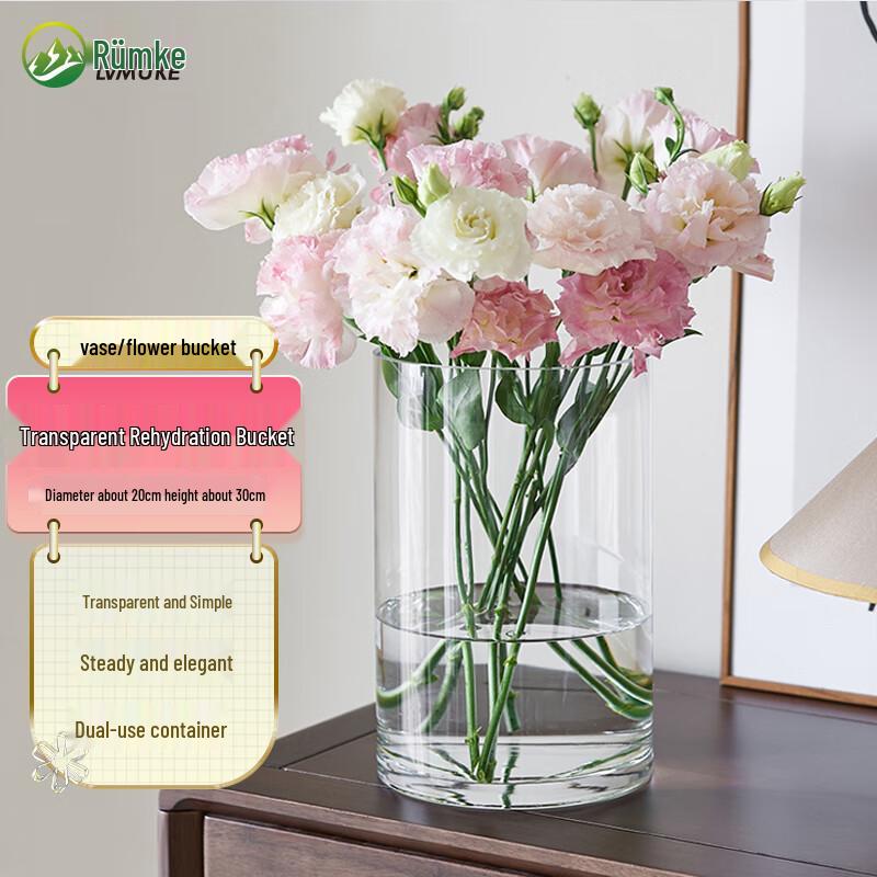 Roomco Anti-Fall Transparent Acrylic Flower Vase