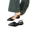Low-heeled Pointed Toe Bag Head Sandals Women's 2025 New Summer Skirt French Gentle Evening Shoes Mary Jane Single Shoes