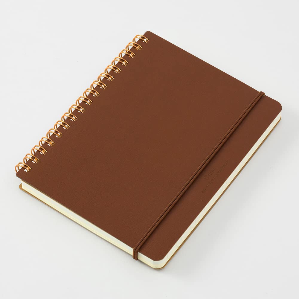 DESIGNPHIL MIDORI Grain Spiral Notebook B6 Dark Brown 15223006