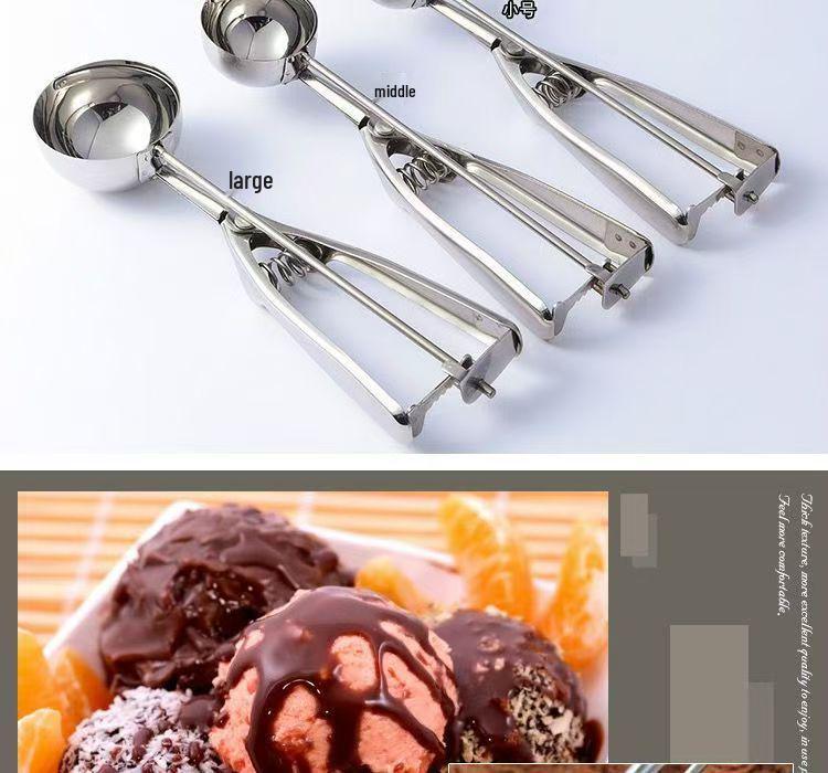 Stainless Steel Ice Cream Scoop & Spade – Customizable Fruit and Ice Cream Scooper